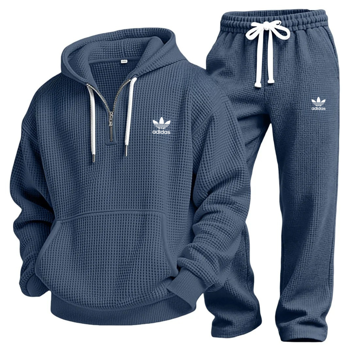Waffle-Knit Performance Hoodie Jogger Set - Clearance Sale
