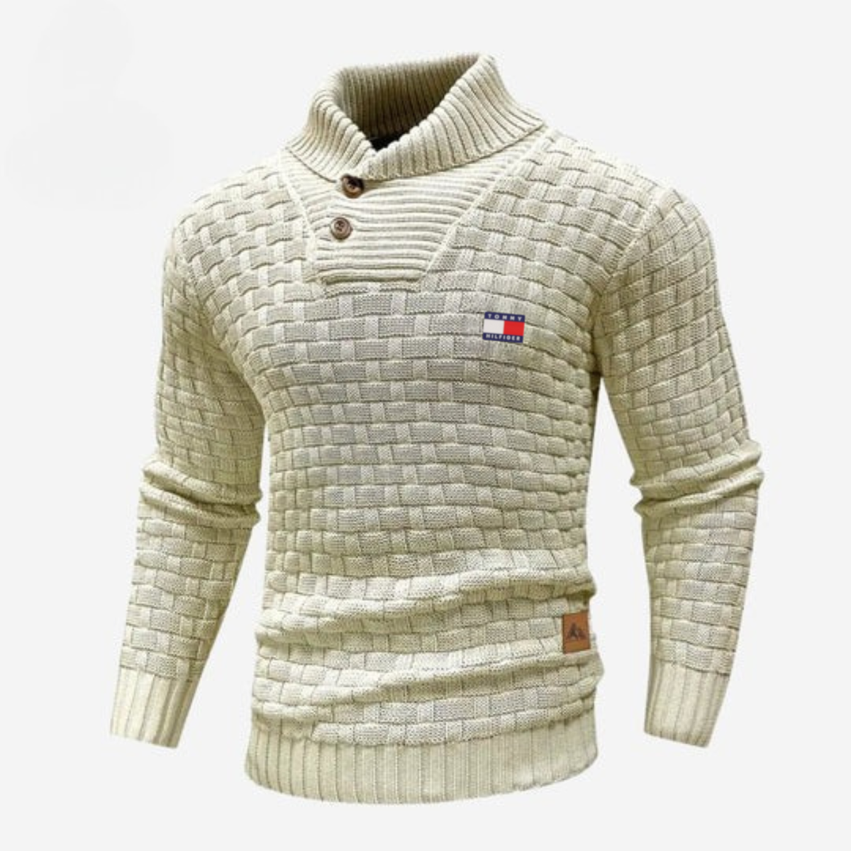 Knitted Sweater with Buttoned Collar || CLEARANCE SALE