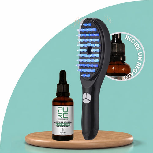 PloomiRaíz™ – Electric Hair Brush: Less Hair Fall, More Growth + FREE Rosemary Oil