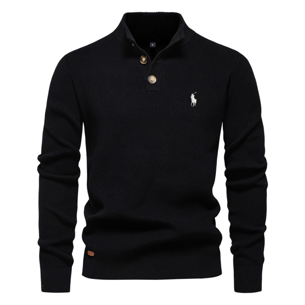 L.R Premium Knit Henley Sweater || Clearance Sale