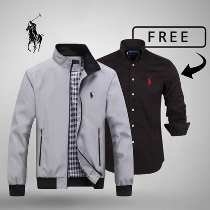 L.R Casual Zip-Up Bomber Premium + FREE Jumper or Shirt (Your Choice)