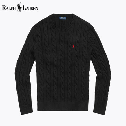 L.R Cable-Knit Cotton Jumper