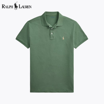 L.R Custom Slim Fit Stretch Mesh Polo Shirt