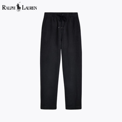 L.R Lateef Relaxed Fit Pleated Linen Pant