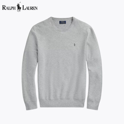 L.R Mesh-Knit Cotton Crewneck Sweater