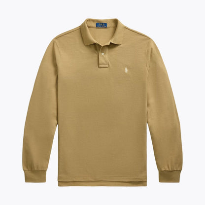 L.R Mesh Long-Sleeve Polo Shirt