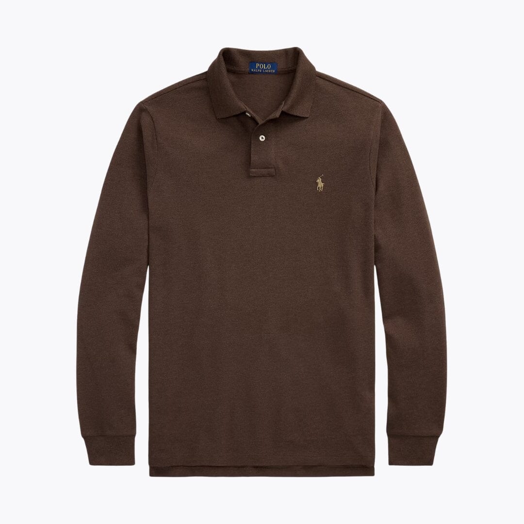 L.R Mesh Long-Sleeve Polo Shirt