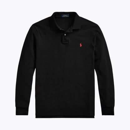 L.R Mesh Long-Sleeve Polo Shirt