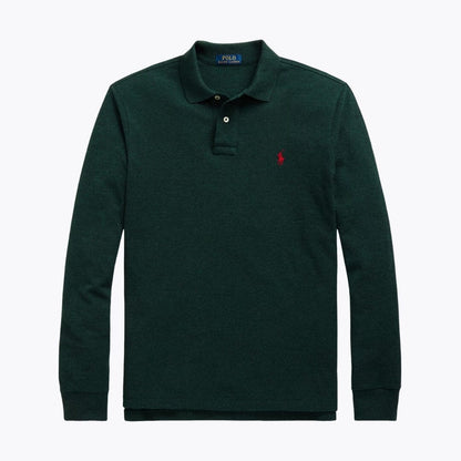 L.R Mesh Long-Sleeve Polo Shirt