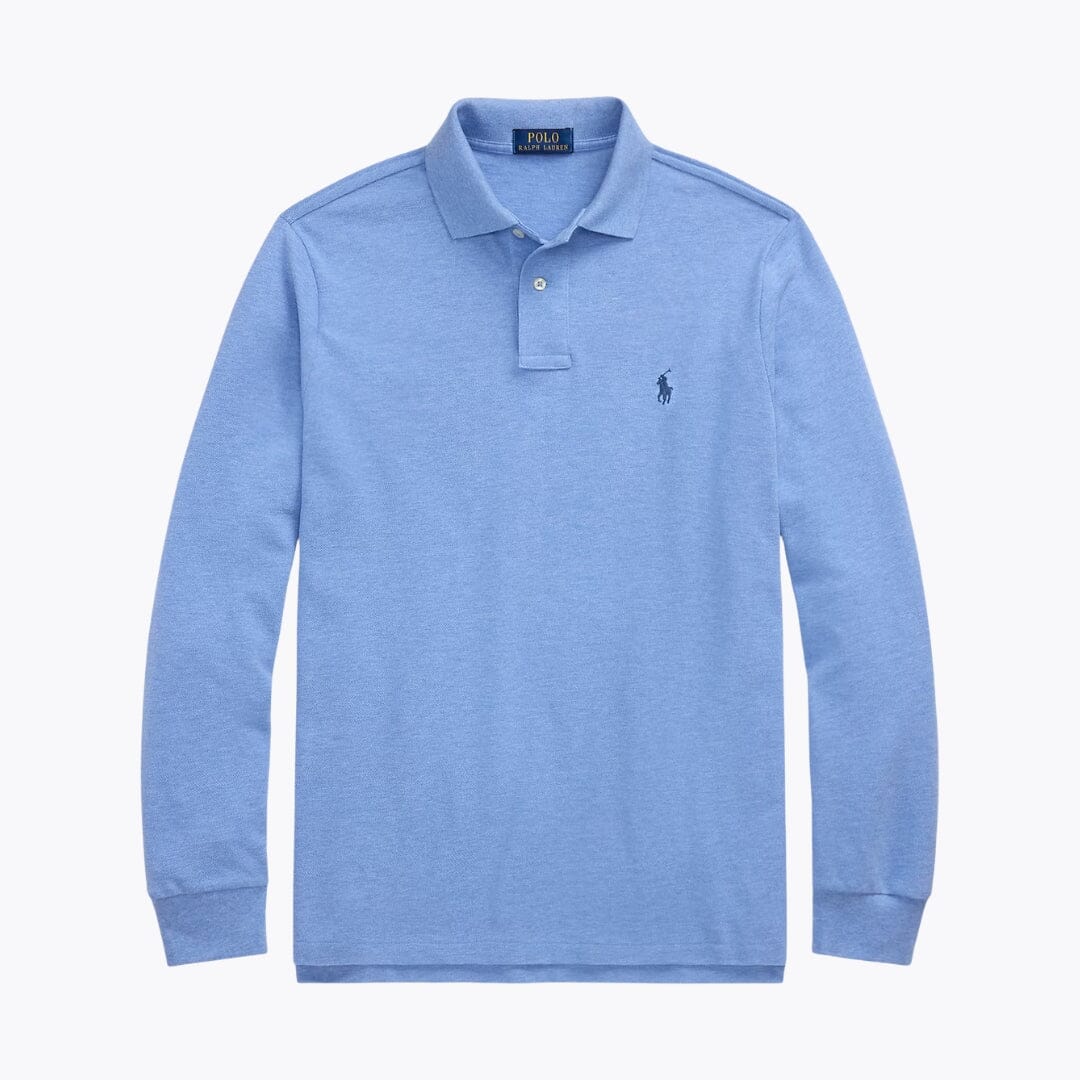 L.R Mesh Long-Sleeve Polo Shirt