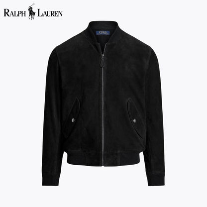 L.R Suede Bomber Jacket