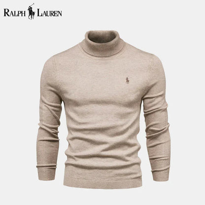 L.R Turtleneck Cable-Knit Wool Knit Sweater