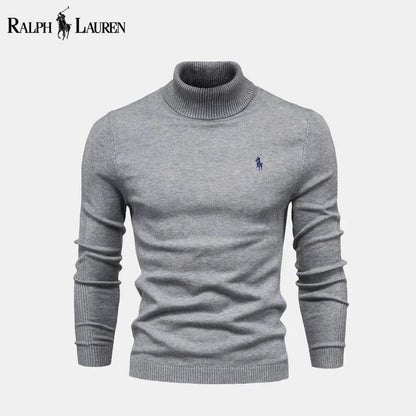 L.R Turtleneck Cable-Knit Wool Knit Sweater