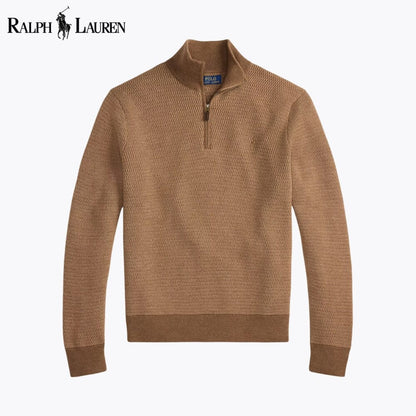L.R Washable Wool Quarter-Zip Sweater