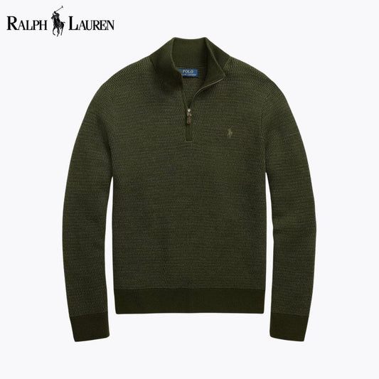L.R Washable Wool Quarter-Zip Sweater